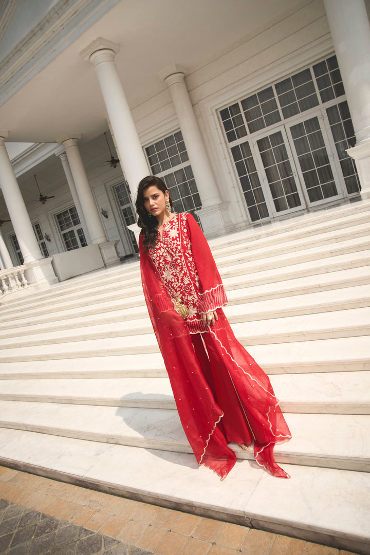 Red Kurta Set
