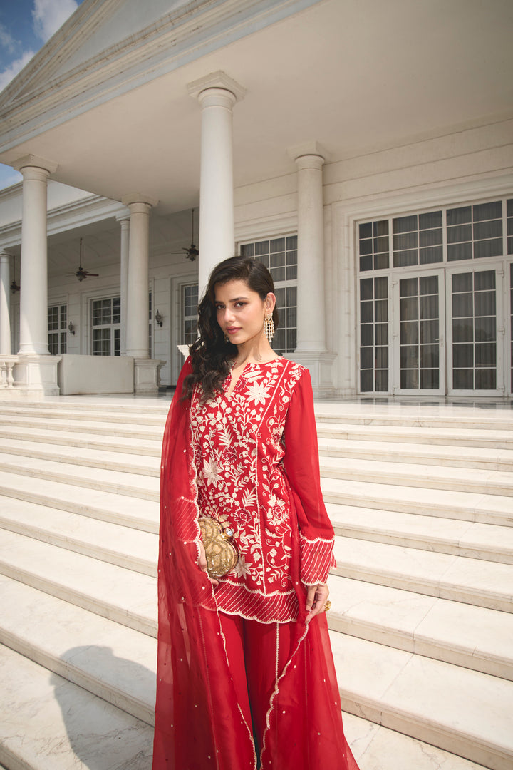 Red Kurta Set