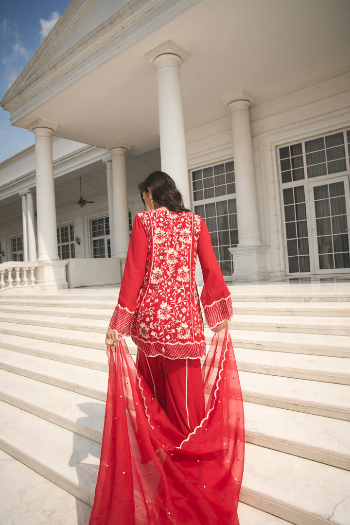 Red Kurta Set