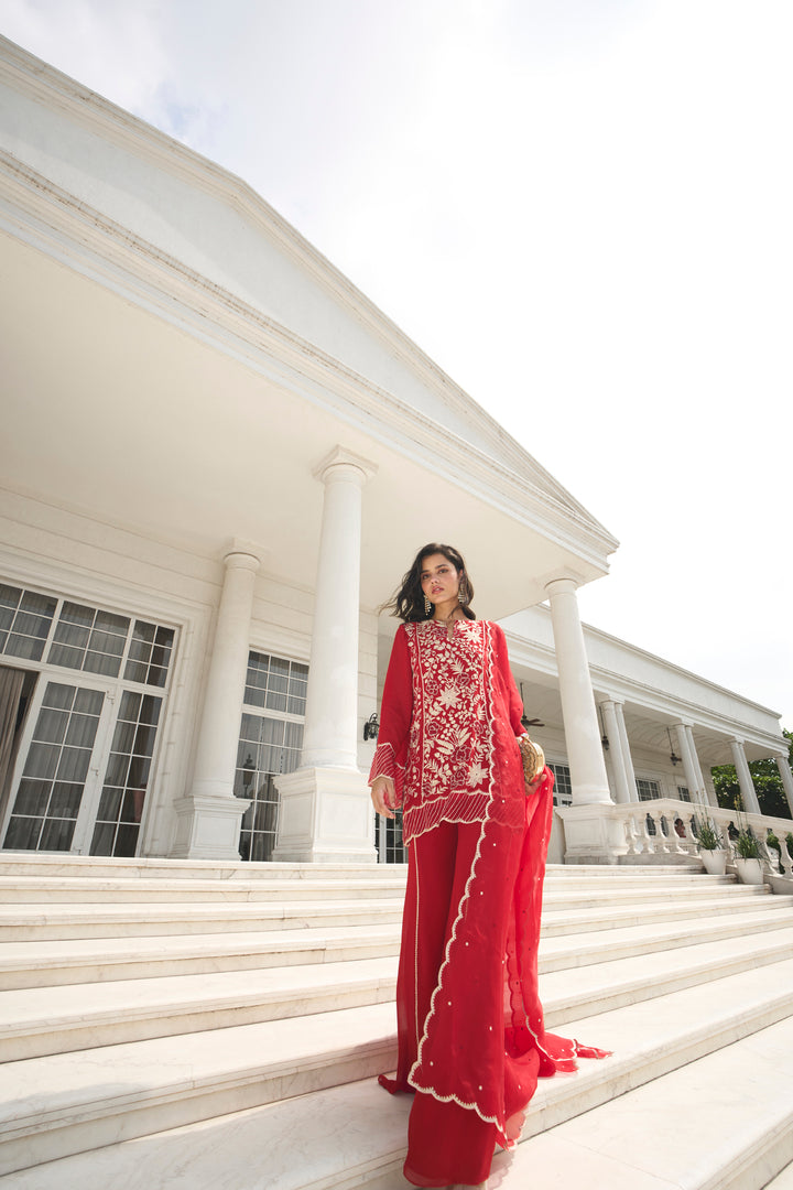 Red Kurta Set