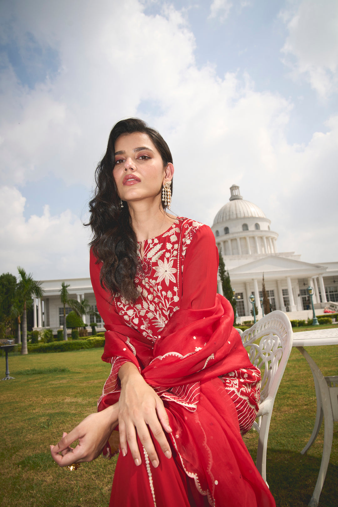 Red Kurta Set