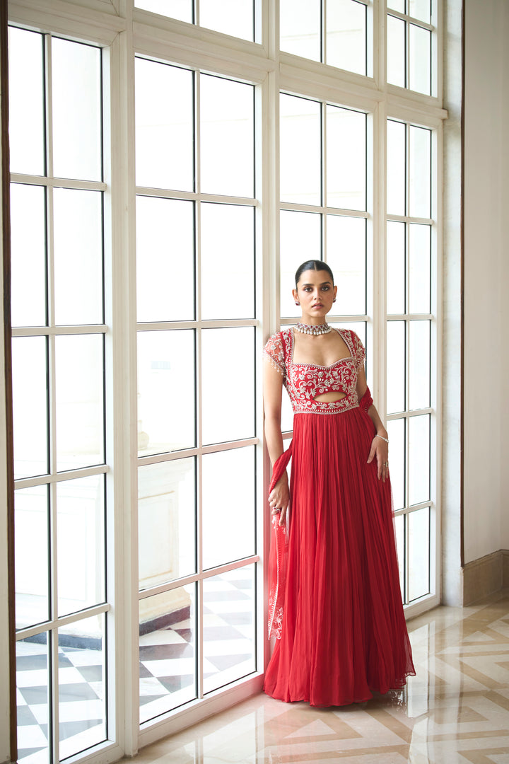 Red Anarkali