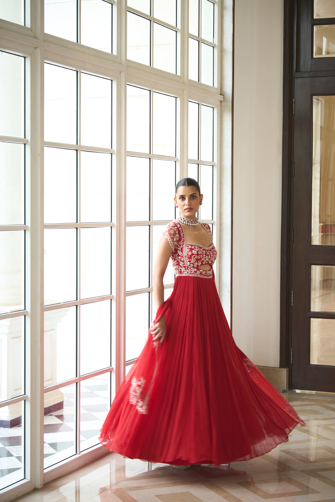 Red Anarkali