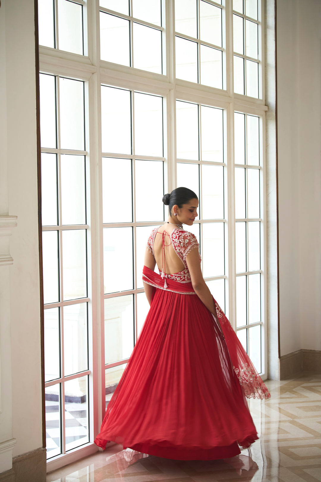 Red Anarkali