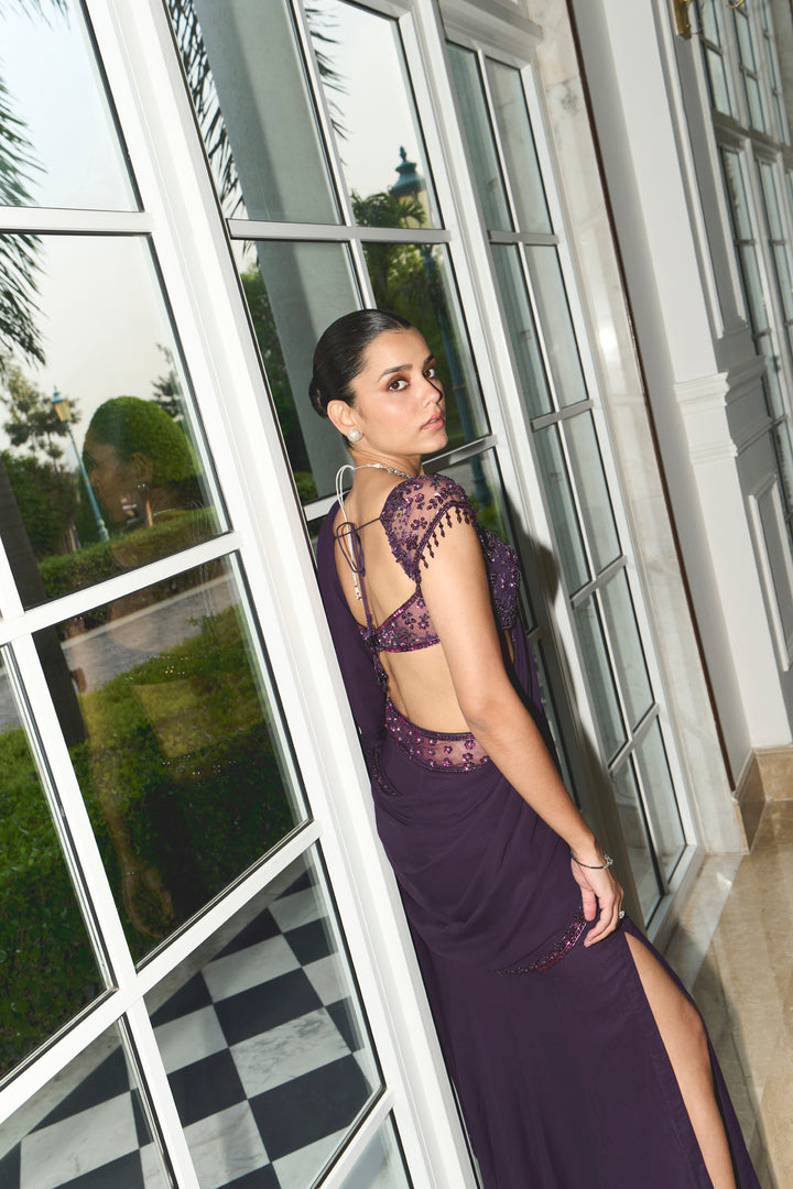 Purple Tonal Saree