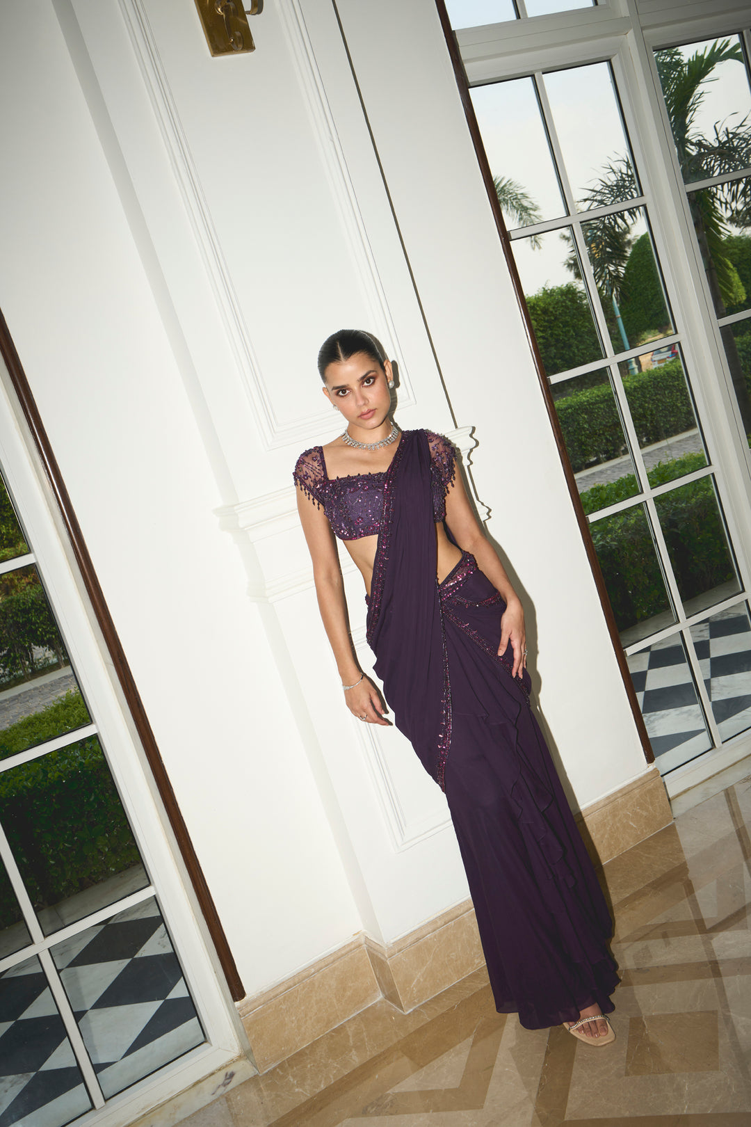 Purple Tonal Saree