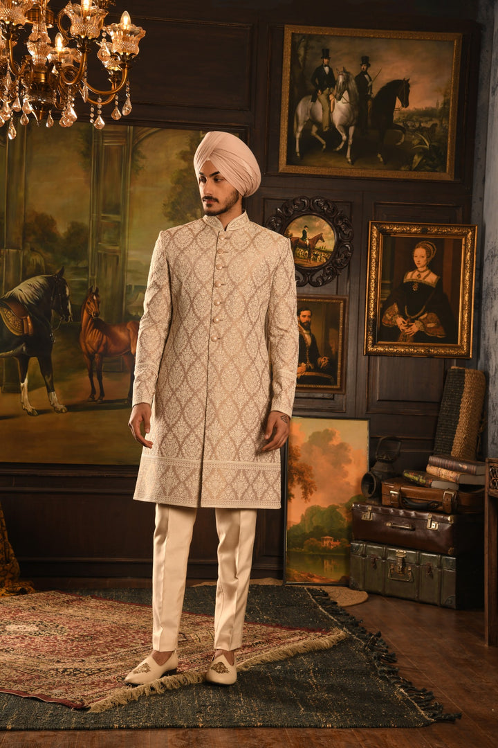 Rose Gold Heirloom Sherwani: A Timeless Celebration Of Luxury