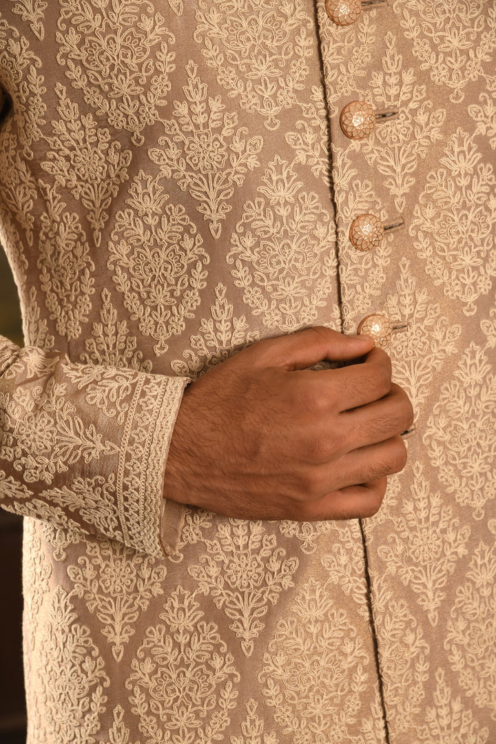 Rose Gold Heirloom Sherwani: A Timeless Celebration Of Luxury