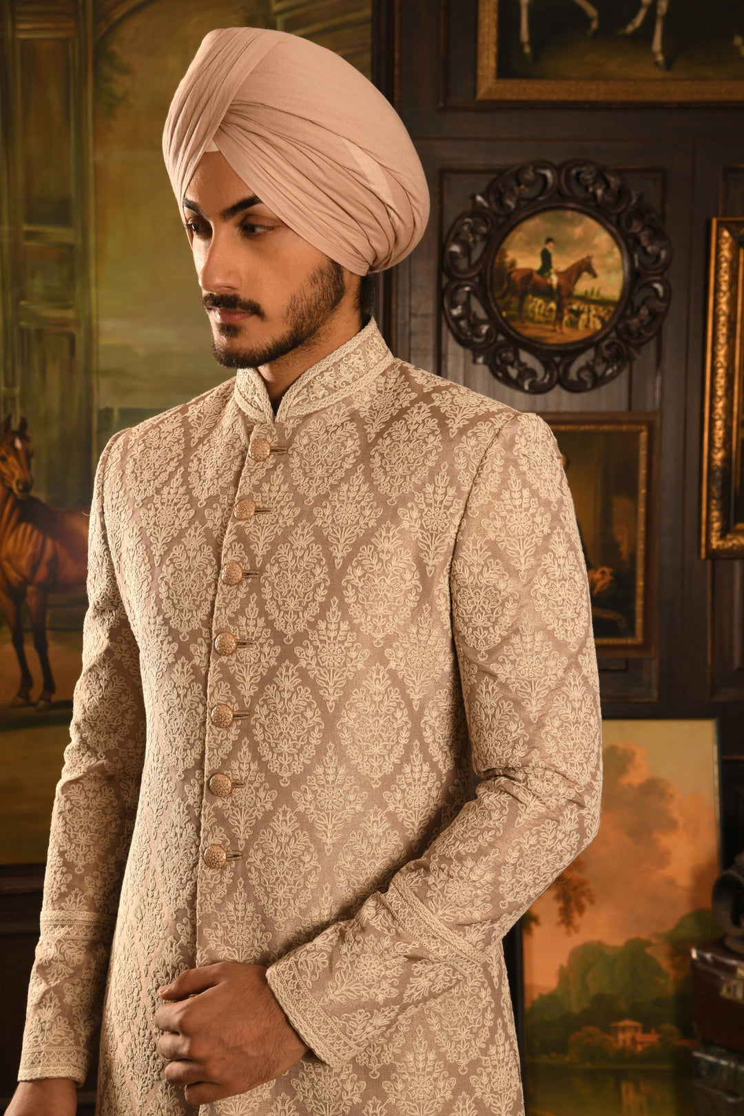 Rose Gold Heirloom Sherwani: A Timeless Celebration Of Luxury