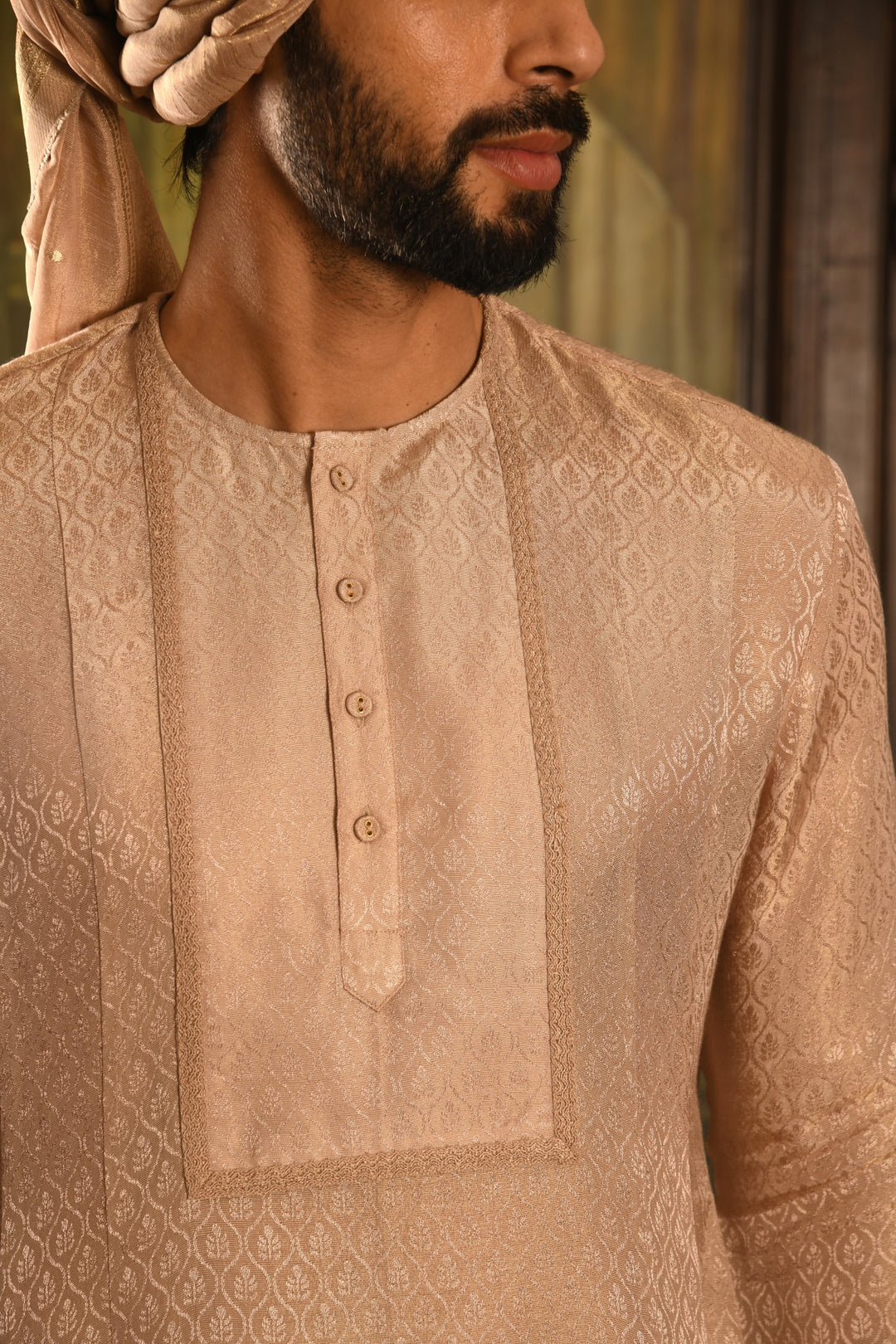 Rose Gold Palace Inlay Sherwani: A Regal Fusion Of Heritage And Modernity