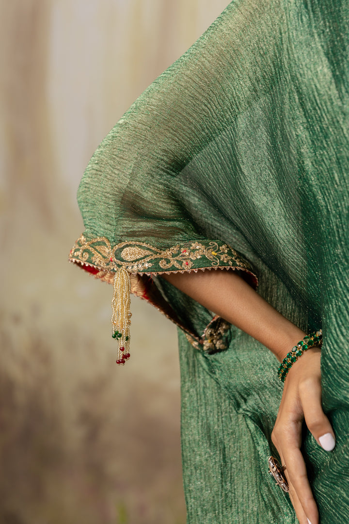 Emerald Green Embroidered Kaftan