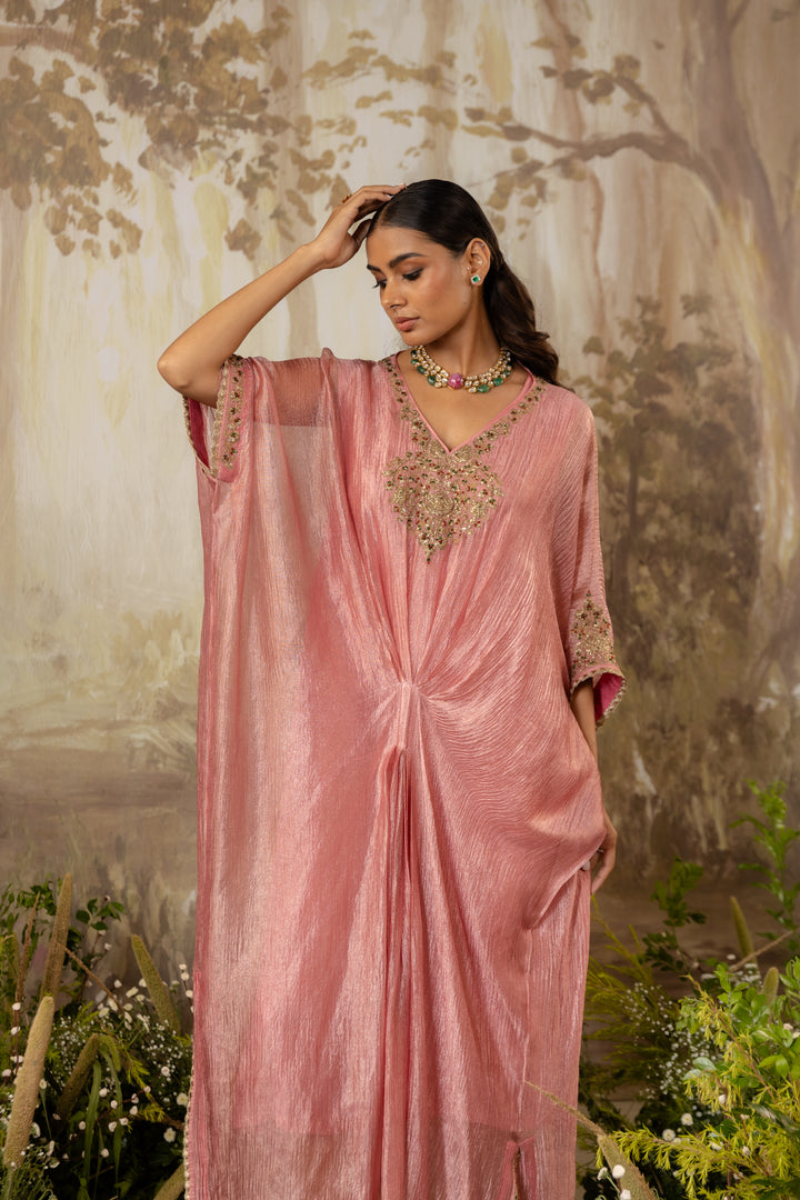 Rose Pink Embroidred Kaftan
