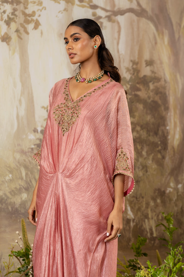 Rose Pink Embroidred Kaftan