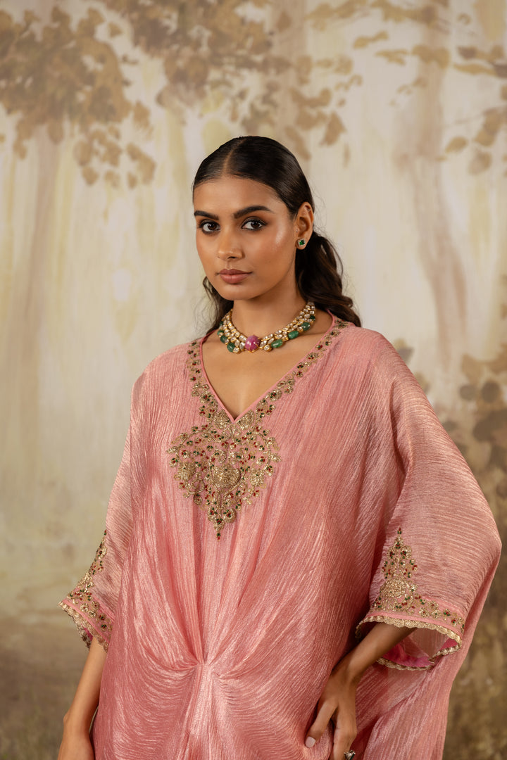 Rose Pink Embroidred Kaftan