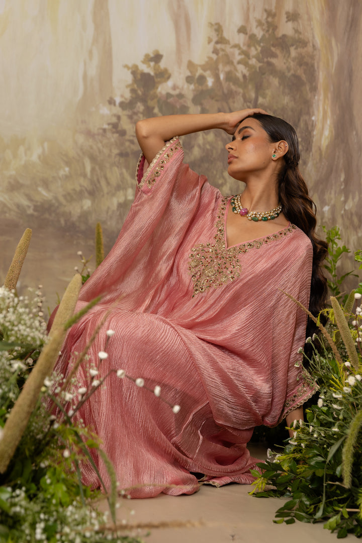 Rose Pink Embroidred Kaftan