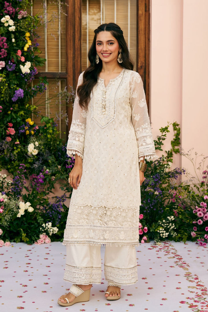 Itriya Organza Off White Kurta Set