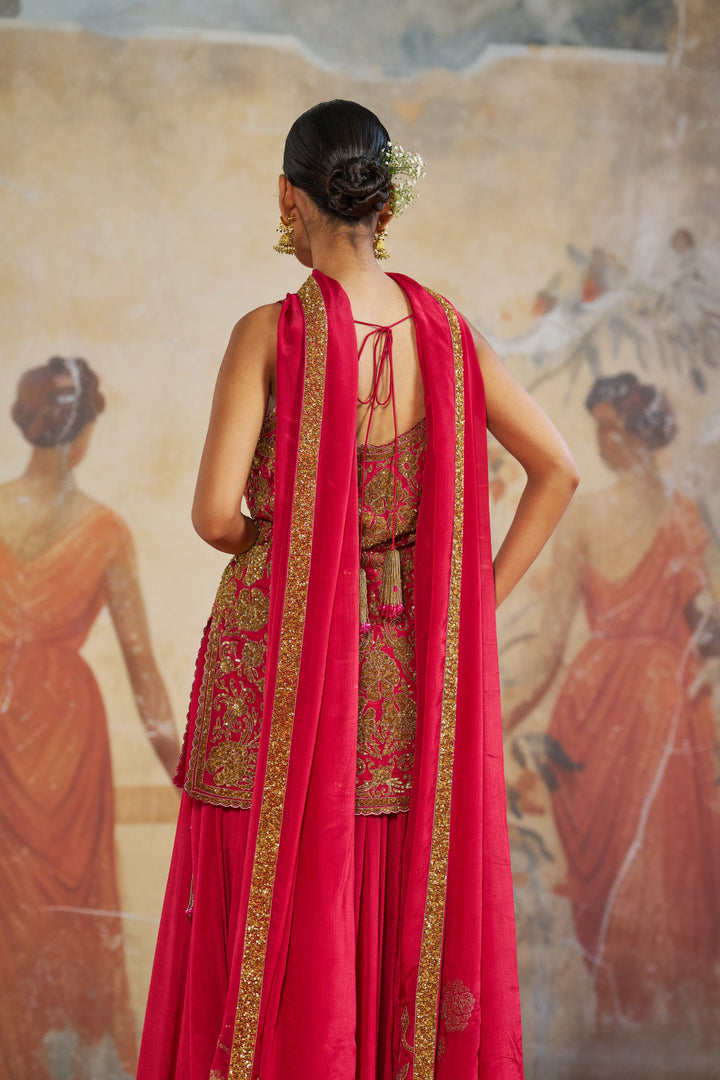Red Sequin Suit Set