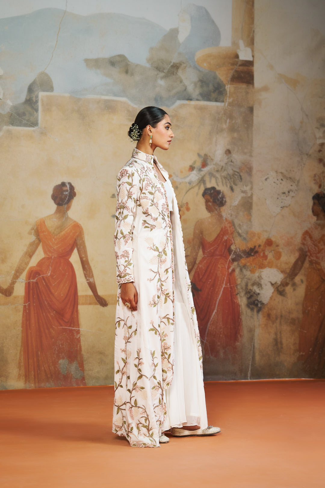Ivory Multithreaded Long Jacket Set