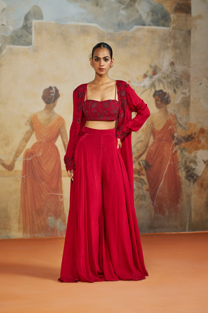 Red 3Pcs Cape Set