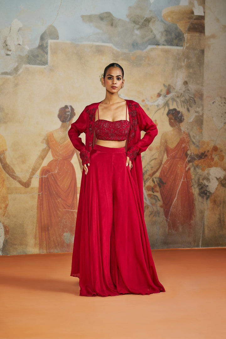 Red 3Pcs Cape Set