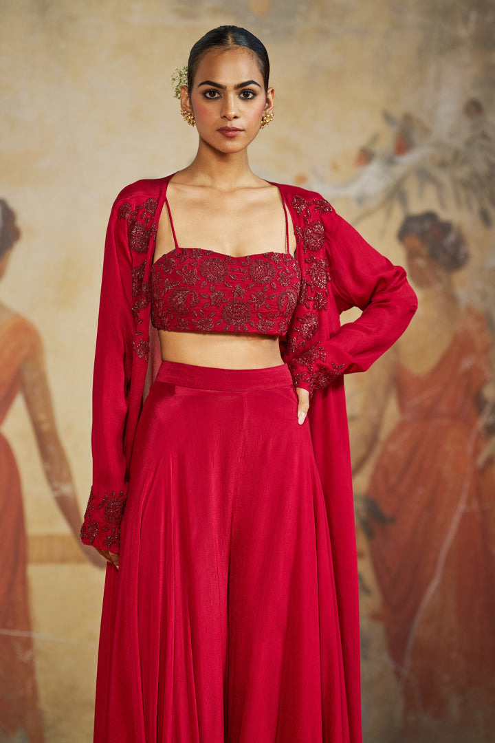 Red 3Pcs Cape Set