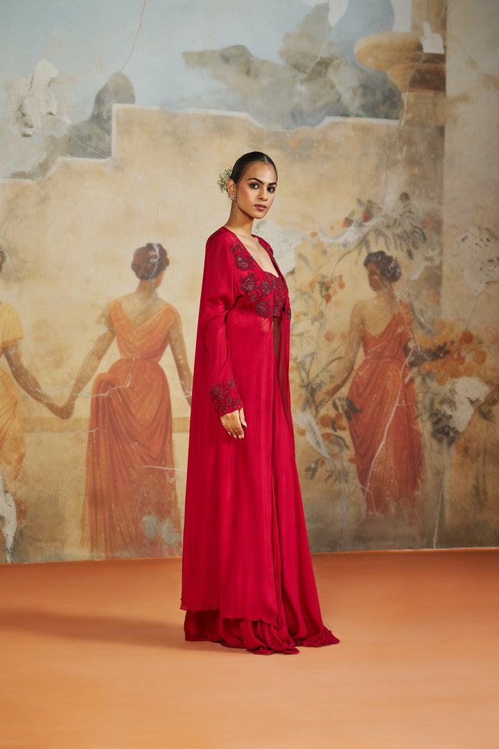 Red 3Pcs Cape Set