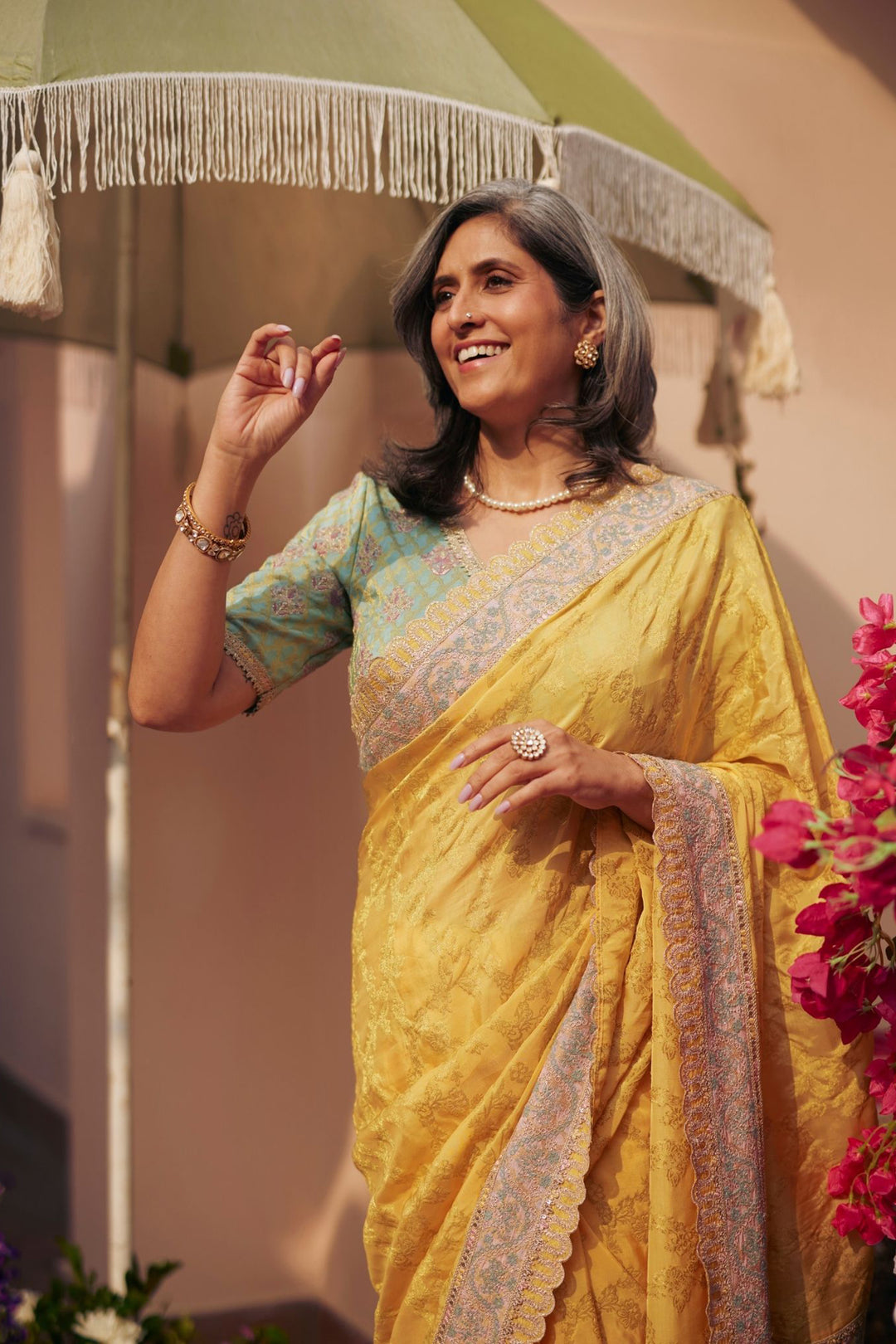 Chandrika Banarsi Mustard Saree