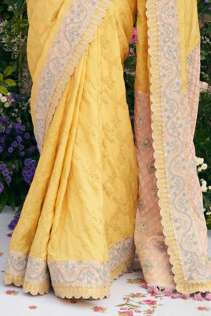 Chandrika Banarsi Mustard Saree