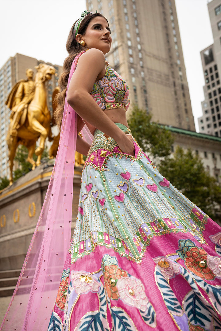 Frosted Willow Lehenga Set
