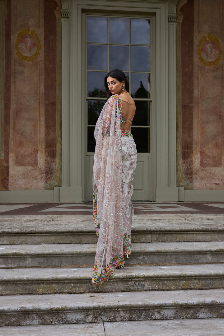 Nude Multi- Coloured Saree
