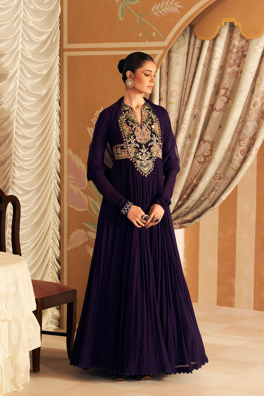 Banafsha Anarkali Set