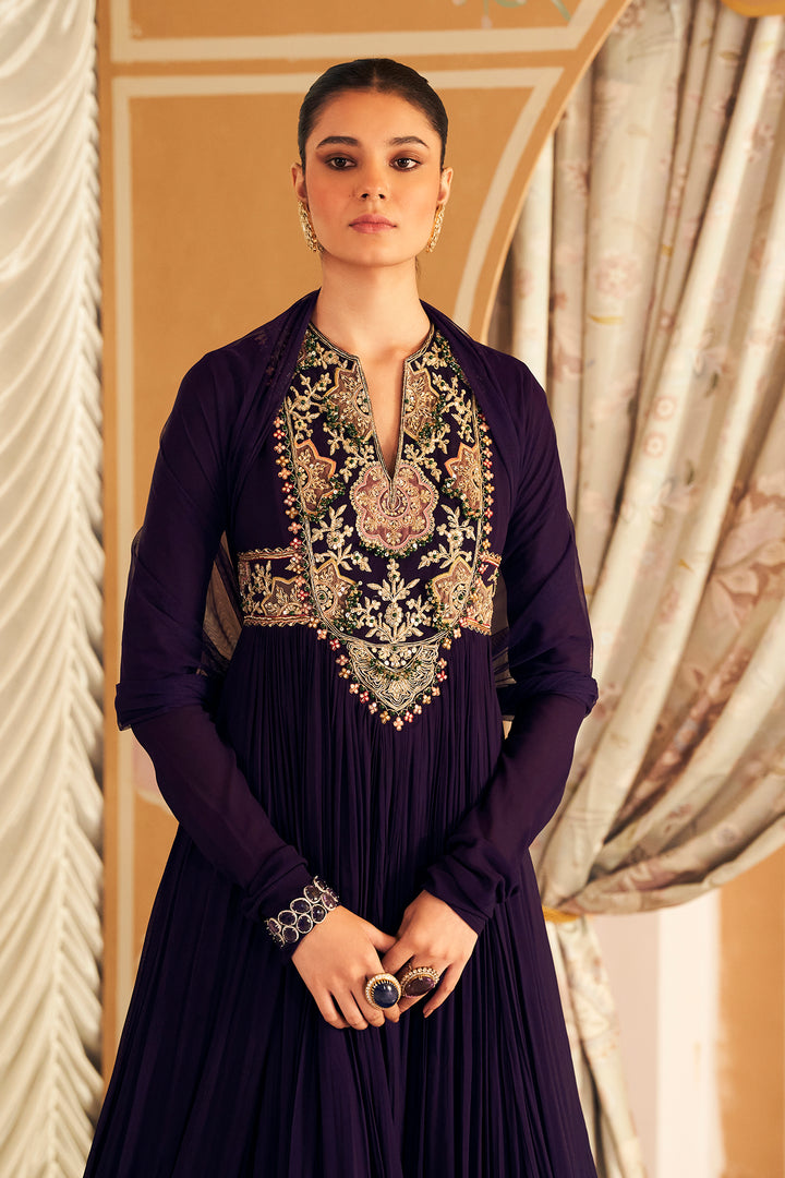 Banafsha Anarkali Set