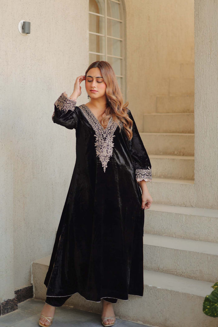 Rasha - Long A-Line Chauga With Salwar