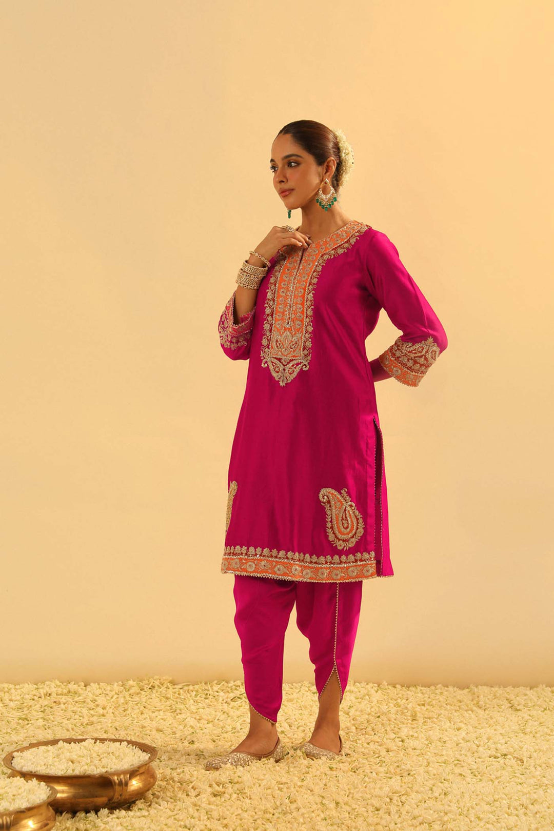 Anjum - Short Kurta With Dhoti