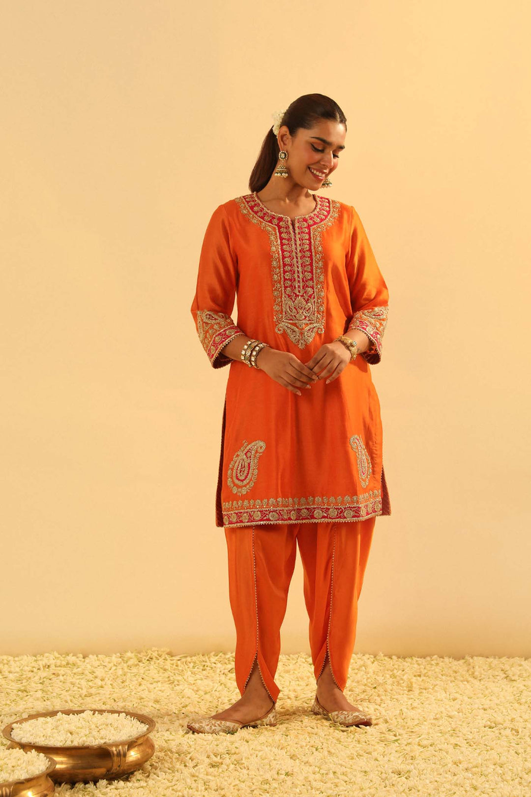 Anjum - Short Kurta With Dhoti