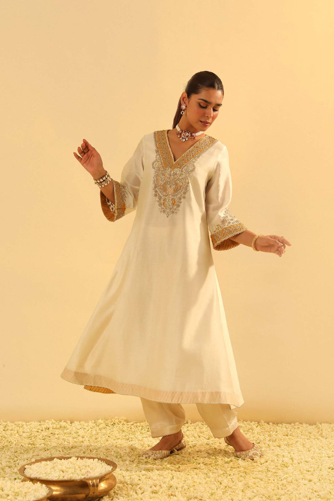 Shazana - Long A-Line Chauga With Salwar