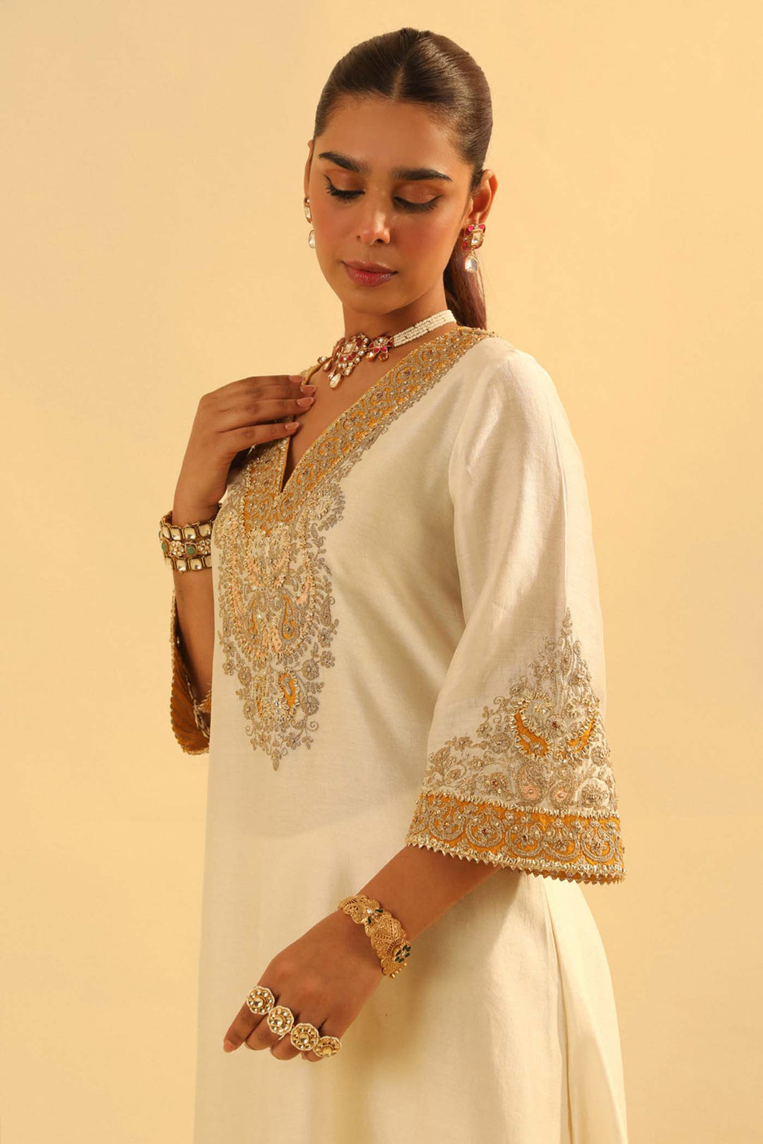 Shazana - Long A-Line Chauga With Salwar