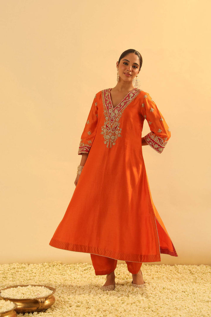 Alima - Long A-Line Chauga With Salwar