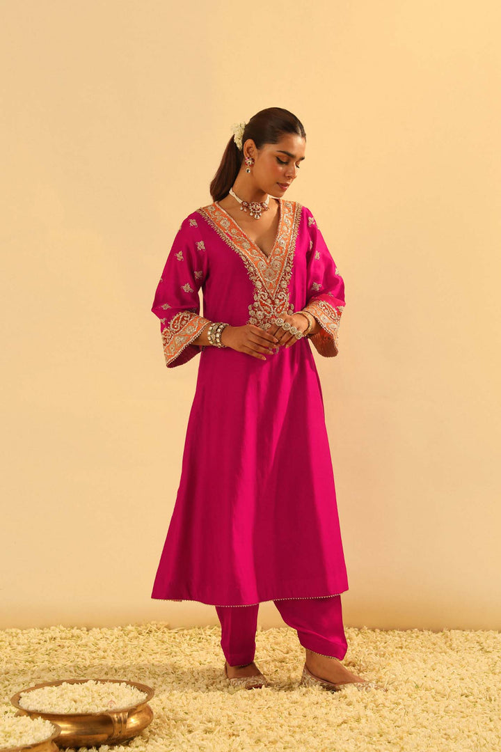 Alima - Long A-Line Chauga With Salwar