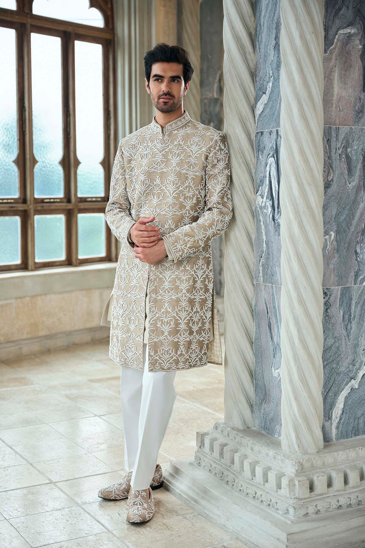 Coffee Sherwani Set