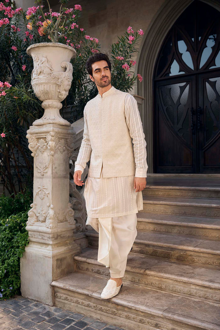 Ivory Thread Work Bundi Set