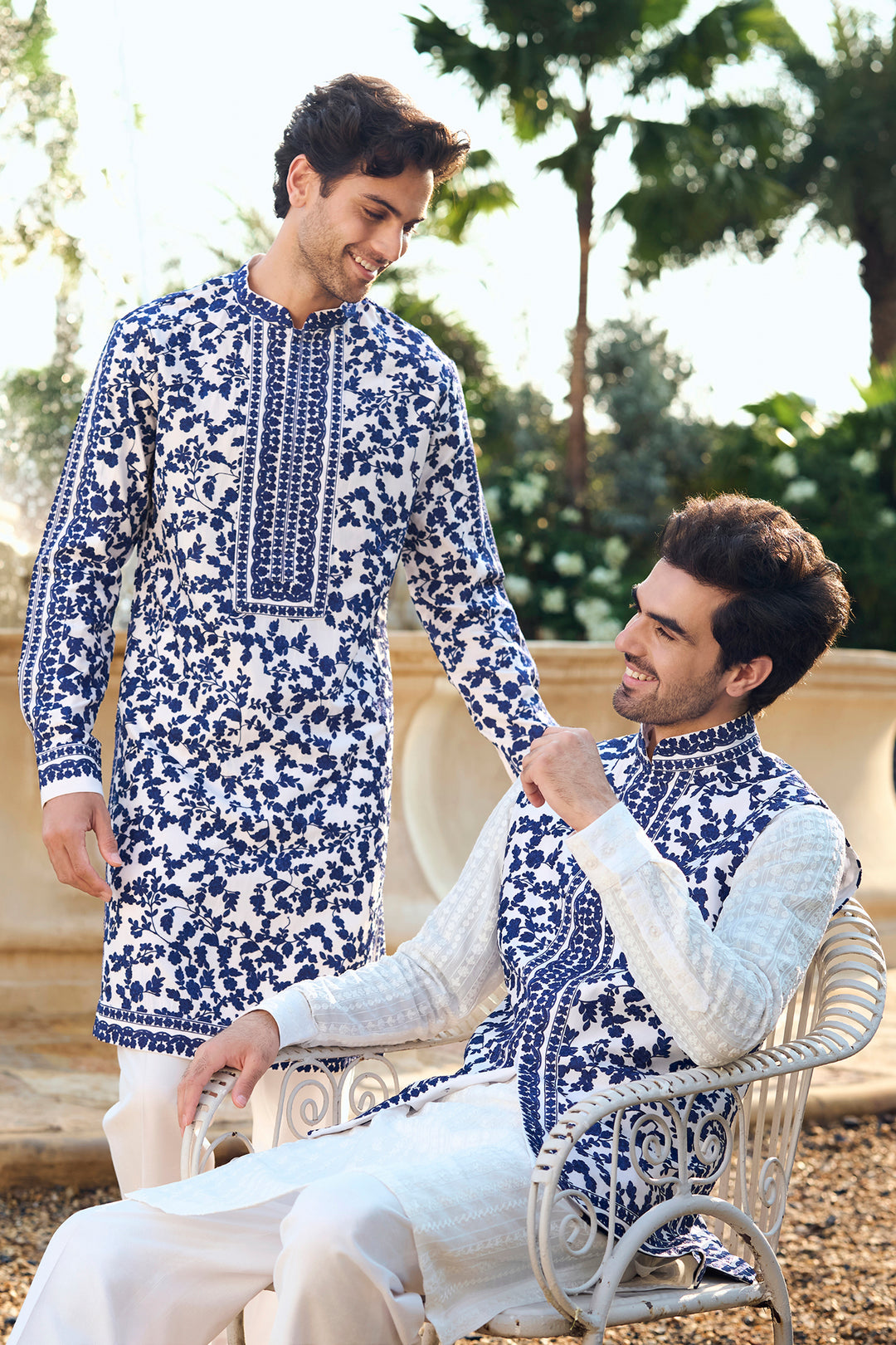 Blue Thread Work Kurta Set