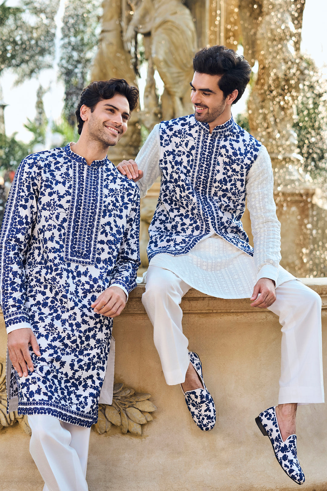 Blue Thread Work Kurta Set