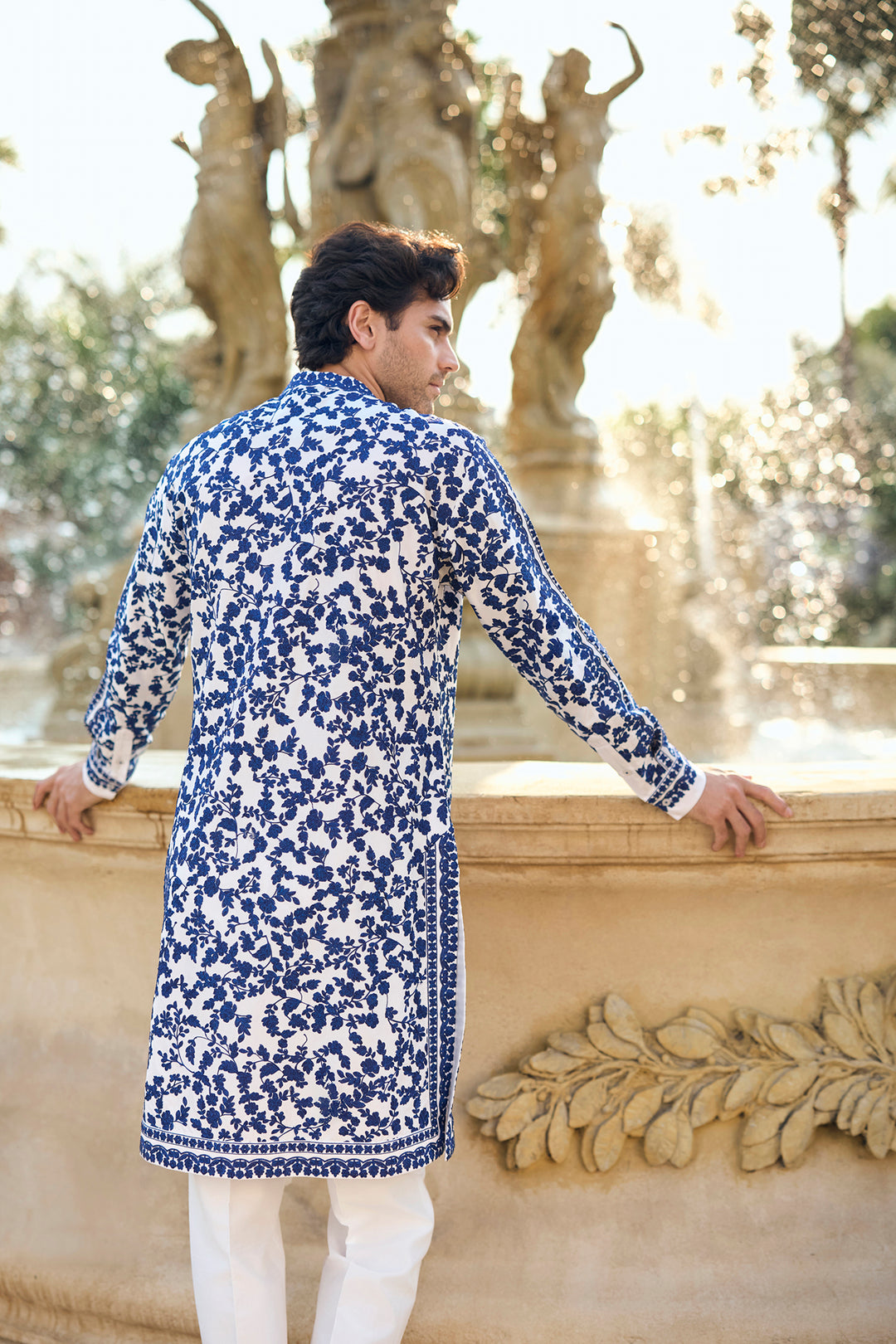 Blue Thread Work Kurta Set