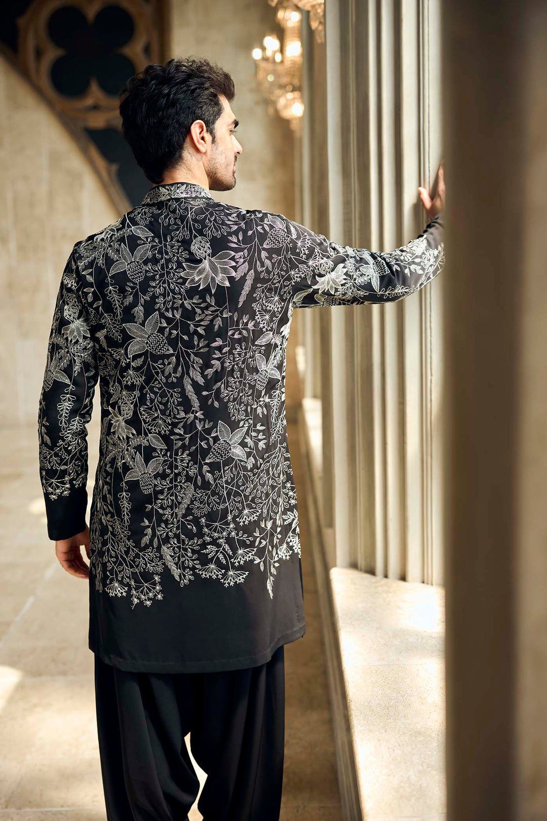 Black & Silver Kurta Set