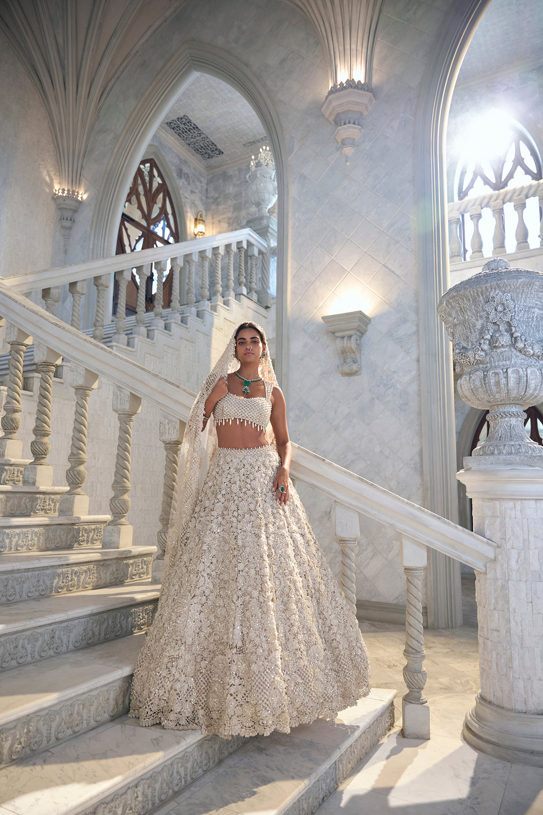 Ivory Cut Work Lehenga Set