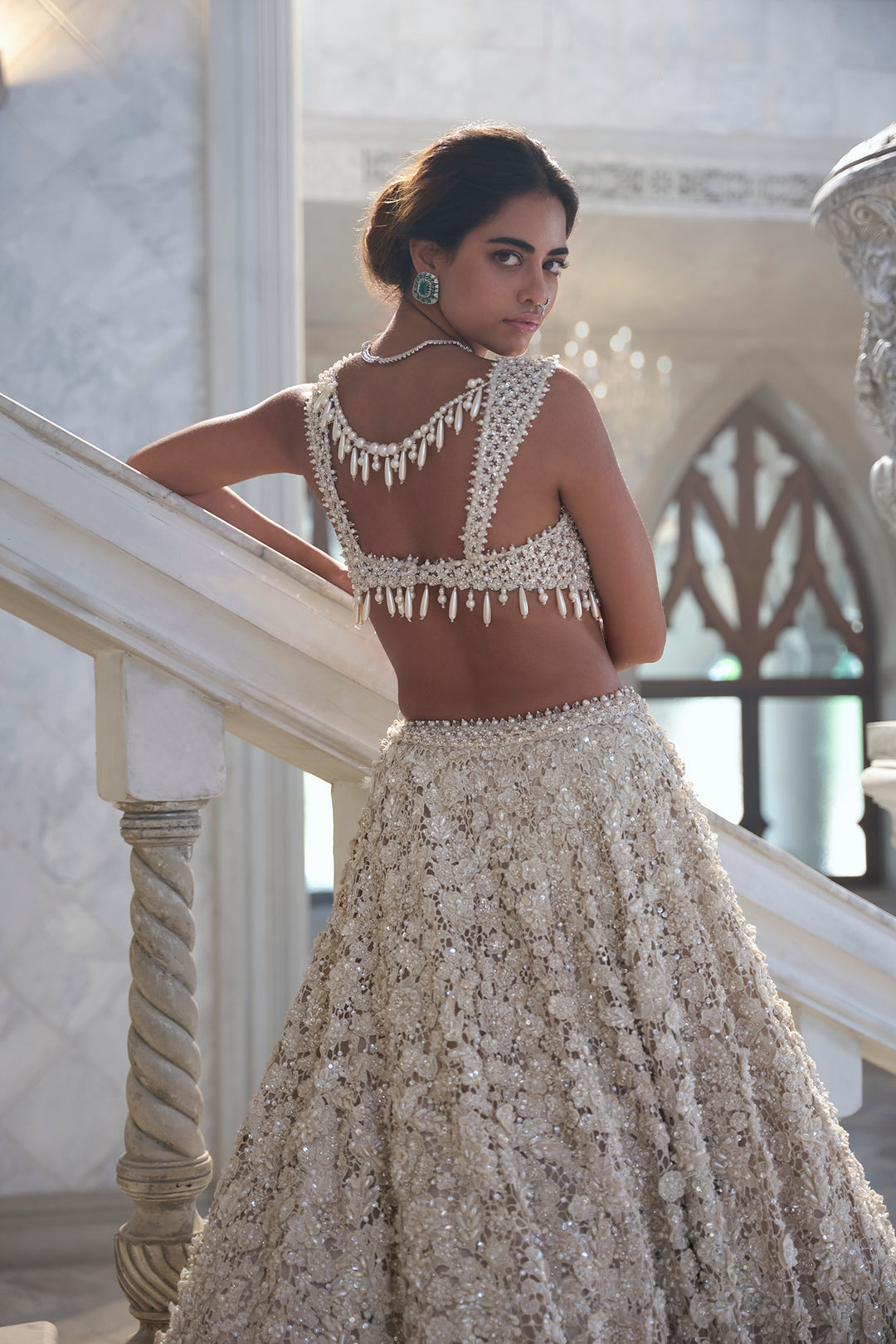 Ivory Cut Work Lehenga Set