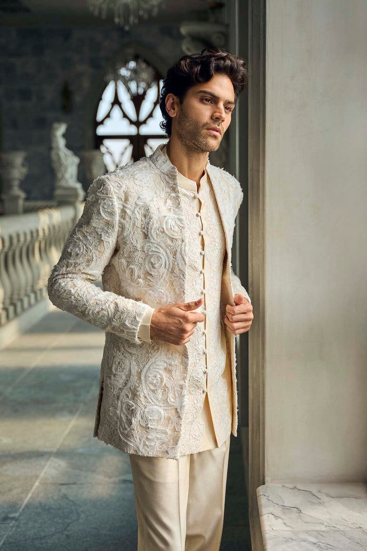 Ivory Nude Jacket Set