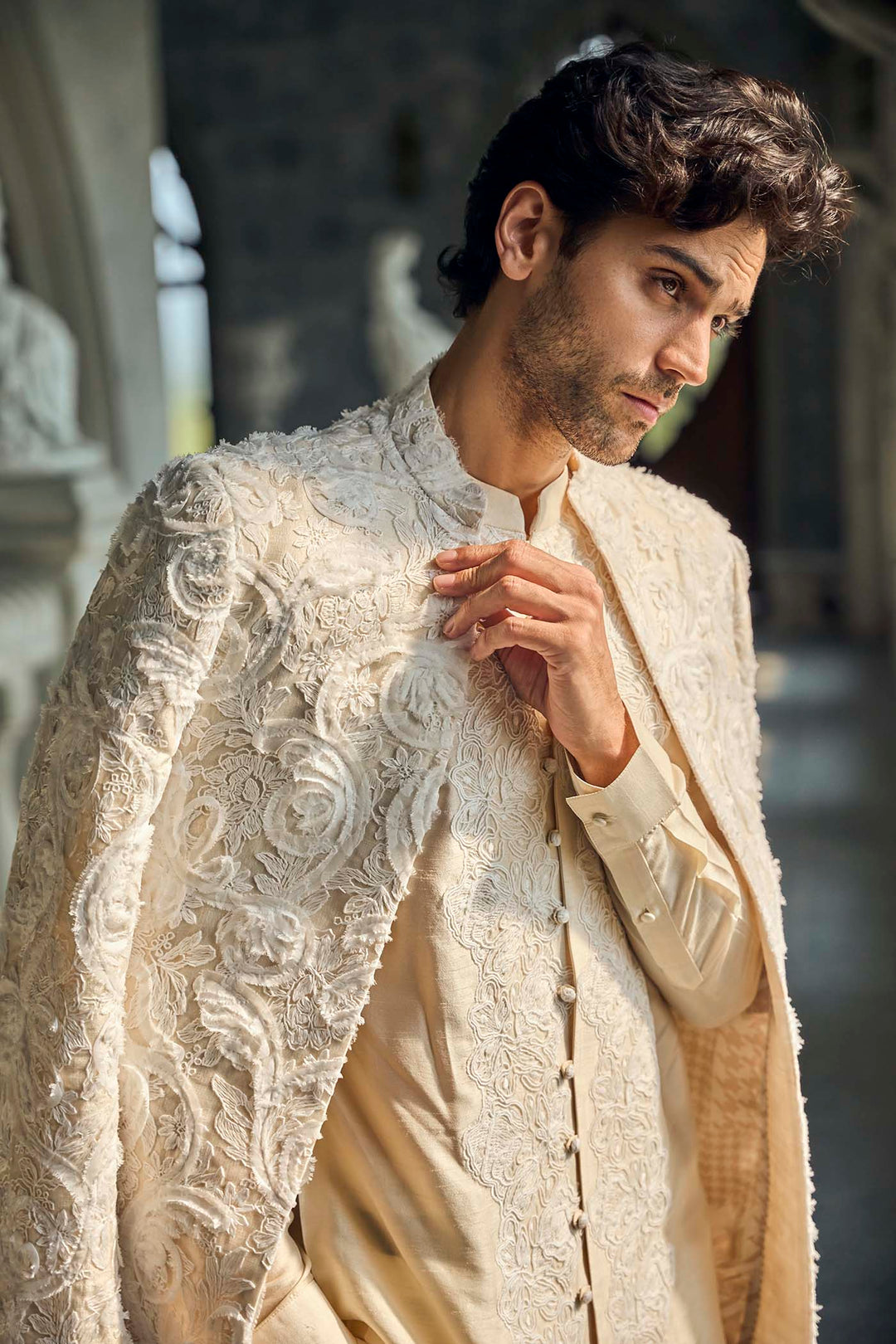 Ivory Nude Jacket Set