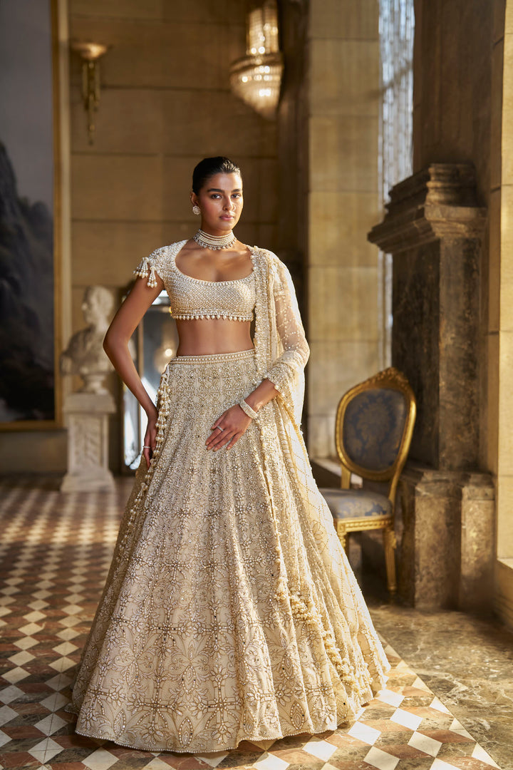 Ivory Pearl Lehenga Set
